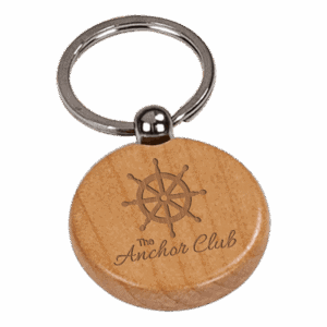 1 1/2" Maple Round Keychain