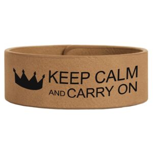 9 1/2" x 1" Laserable Leatherette Cuff Bracelet