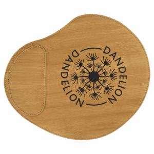 9" x 10 1/4" Bamboo Laserable Leatherette Mouse Pad
