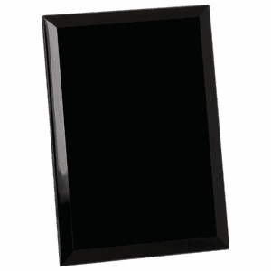 6" x 8" Black Glass Mirror Plaque