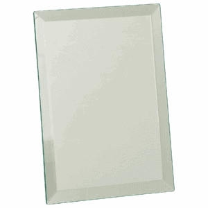 6" x 8" Clear Mirror Glass Plaque