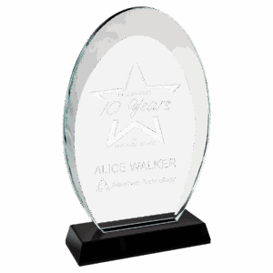 8" Oval Halo Glass with Base