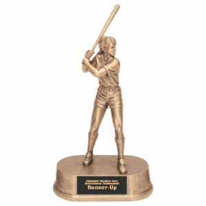 9 1/4" Antique Gold Female Softball Resin