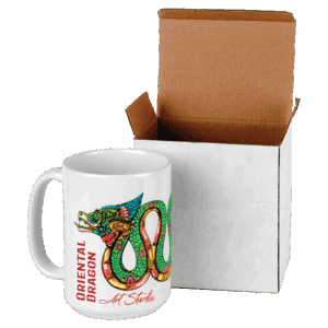 15 oz. White Sublimatable Ceramic Mug with White Box