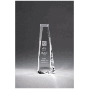 5 1/8" x 11" x 2" (Tapered) Crystal Obelisk