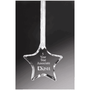 3 1/2" Crystal Star Ornament