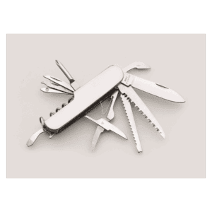 3/4" x 3 1/2" 11-Function Stainless Steel Pocket Knife