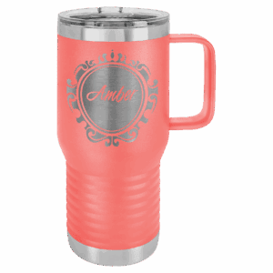 Polar Camel 20 oz. Coral Vacuum Insulated Travel Mug with Slider Lid