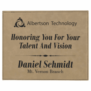 10 1/2" x 13" Laserable Leatherette Plaque