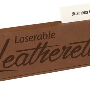 10 1/2" Laserable Leatherette Desk Wedge with Business Card Holder