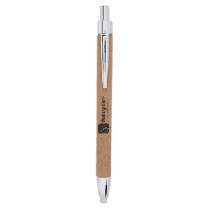 Light Brown Laserable Leatherette Pen