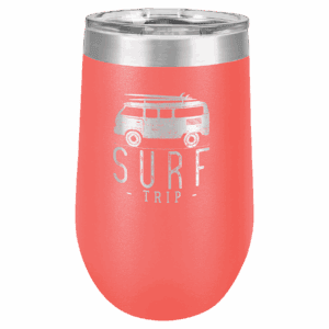 Polar Camel 16 oz. Coral Vacuum Insulated Stemless Tumbler with Lid