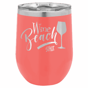 Polar Camel 12 oz. Coral Vacuum Insulated Stemless Wine Tumbler with Lid