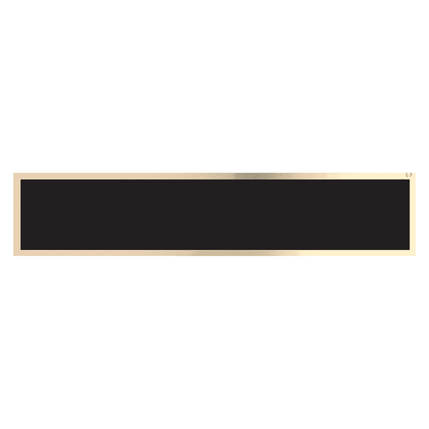9 1/2" x 1 3/4" Black/Gold Brass Plate for 10 1/2" Desk Wedges