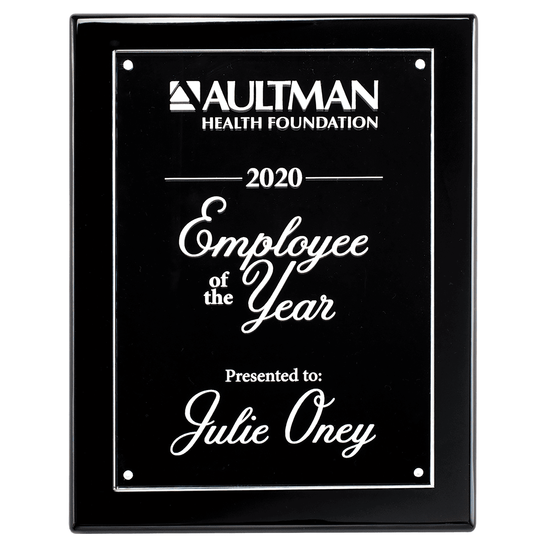 7x9 High Gloss Plaque with Acrylic Engraving Plate