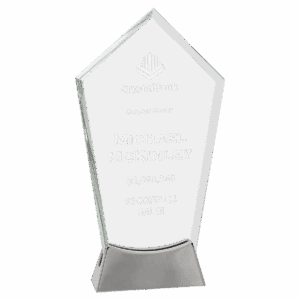 9 1/4" Peak Platinum Glass with Full Metal Base
