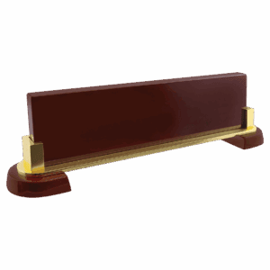 12 1/2" x 3 1/4" Rosewood Piano Finish and Metal Name Bar (NP10 Plate Sold Separately)