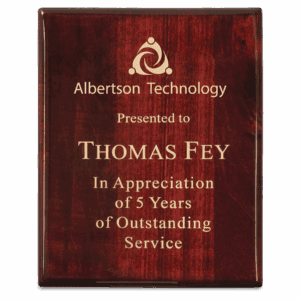 10 1/2" x 13" Premium Rosewood Piano Finish Plaque