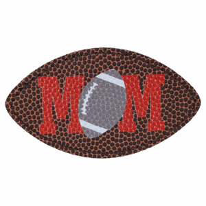 3 1/2" x 2" Football Shaped Laserable Leatherette Patch with Adhesive
