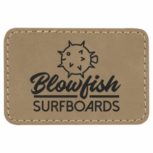 3" x 2" Rectangle Laserable Leatherette Patch with Adhesive