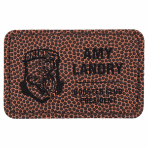 3" x 2" Rectangle Football Laserable Leatherette Patch with Adhesive