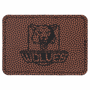 3 1/2" x 2 1/2" Rectangle Football Laserable Leatherette Patch with Adhesive