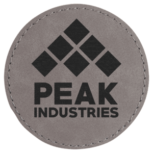 3" Round Laserable Leatherette Patch with Adhesive