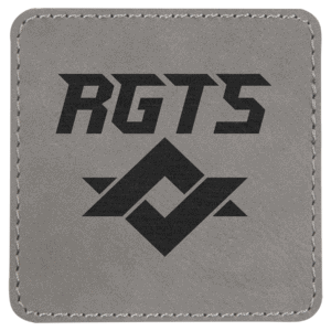 3" x 3" Square Laserable Leatherette Patch with Adhesive
