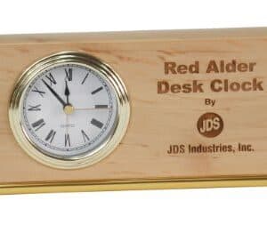 7 1/2" x 4" Red Alder Horizontal Desk Clock