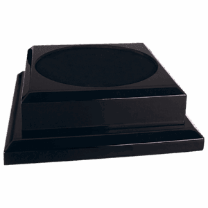 9" x 9" Black Royal Piano Finish Pedestal Base