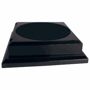 11" x 11" Black Royal Piano Finish Pedestal Base