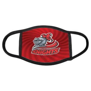 6 1/2" x 5 1/2" Large Sublimatable Face Mask with Black Trim & Ear Loops