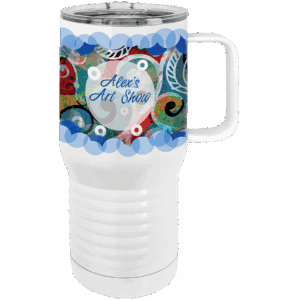 Sublimatable Polar Camel 20 oz. White Insulated Travel Mug with Slider Lid