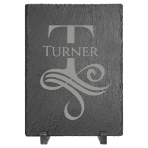 7" x 5" Rectangle Slate Decor with Plastic Feet