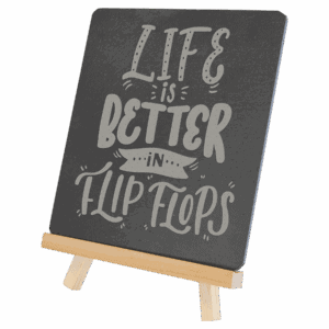 6 3/4" x 7 3/4" Wood/Slate Easel