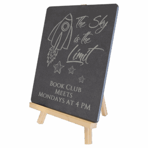 8 1/4" x 9 1/2" Wood/Slate Easel