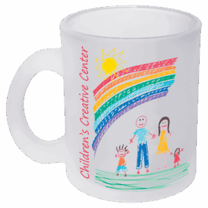 10 oz. Sublimatable Frosted Glass Mug with Handle