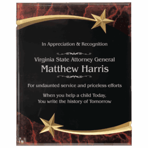 8" x 10" Marble Shooting Star Acrylic Plaque