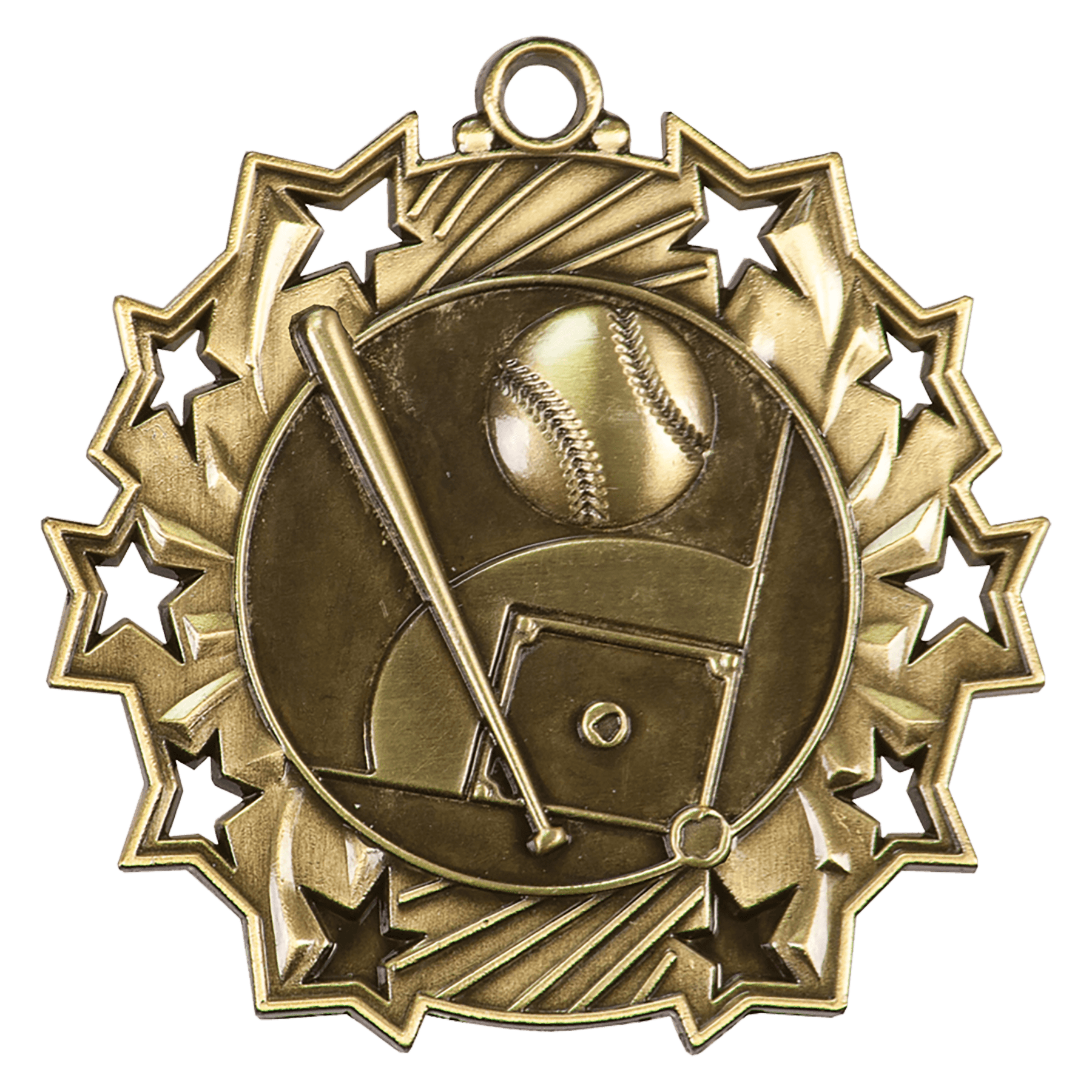 2 1/4" Baseball/Softball Ten Star Medal