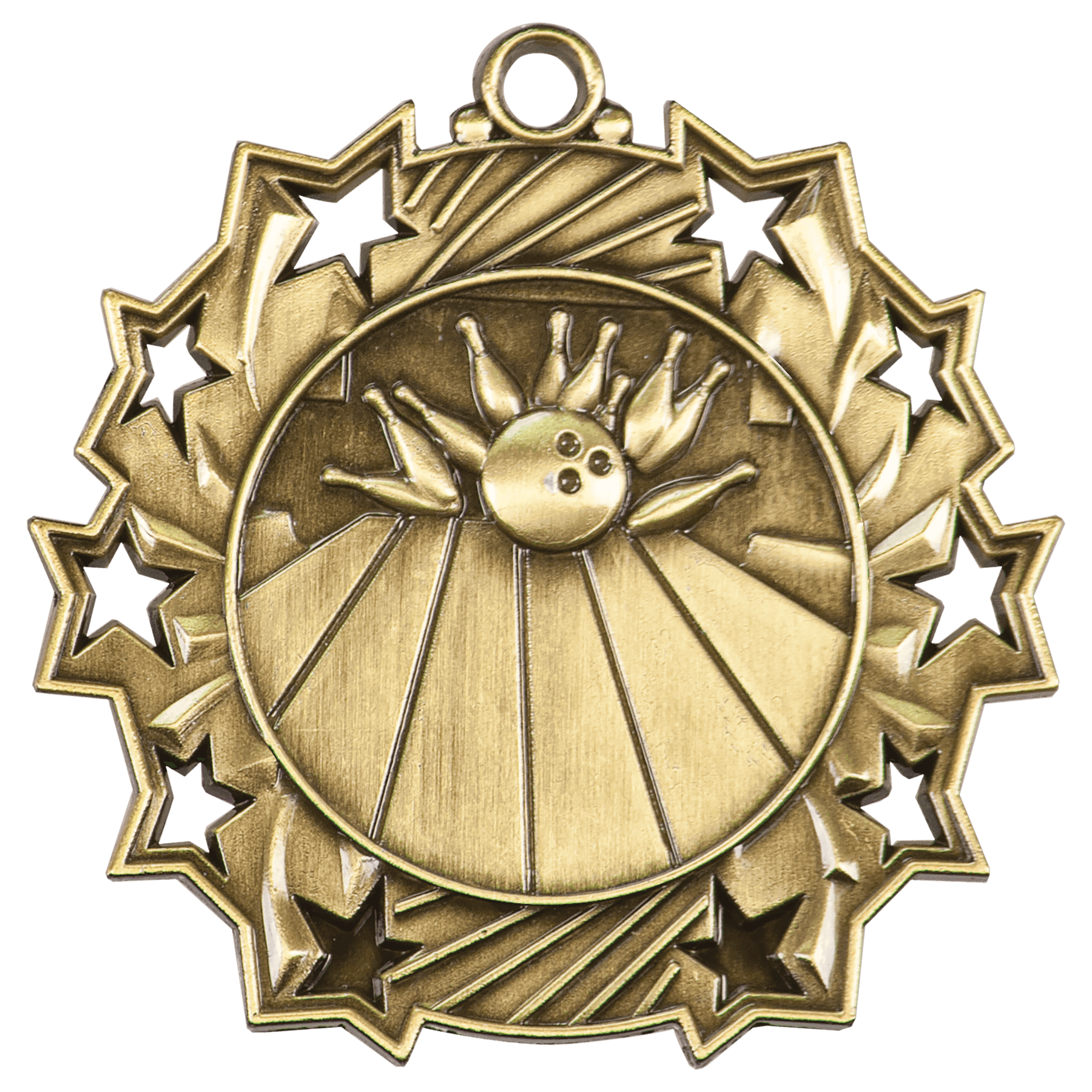 2 1/4" Bowling Ten Star Medal