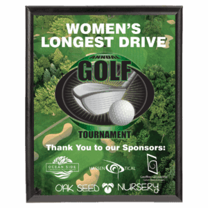 8" x 10" Unisub Sublimatable Plaque with Black Edge