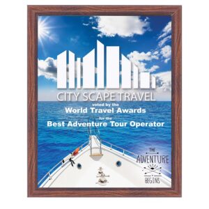 9" x 12" Unisub Sublimatable Plaque with Cherry Edge