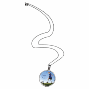 Silver Round Pendant with Chain