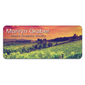 3" x 1.25" Unisub FRP Sublimatable Name Badge with Radius Corners