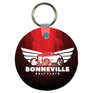 2.5" Unisub Gloss White FRP Sublimatable Round 2-Sided Keychain