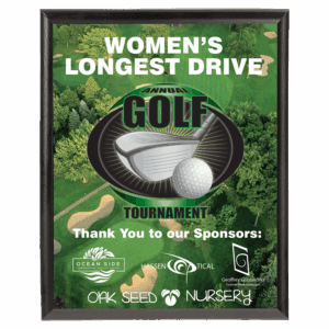 11.625" x 16" Unisub Sublimatable Extra Large Plaque with Black Edge