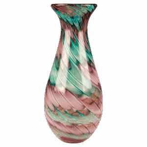 14 1/2" Swirl Art Glass Vase