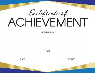 Achievement Foil Color Certificate