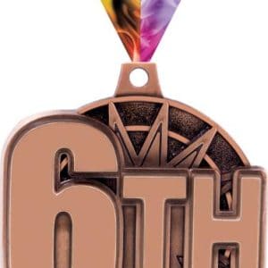 2" 6th Place Medal