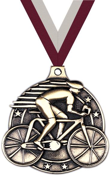2" Cycling Medal